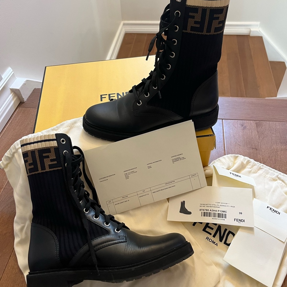 Fendi Women’s Rockoko Combat Boots.